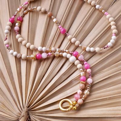 Preview: St.Vincent 88 GoldShiny, lange Edelstein Wechselkette